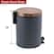 Elama 12 Liter Stylish Grey and Copper Soft Pedal Trash Bin